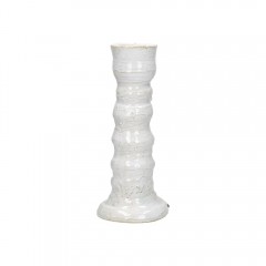 CANDLE HOLDER HARA CLAY WHITE - CANDLE HOLDERS, CANDLES